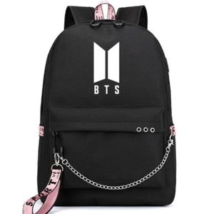 Korean Fashion BTS Backpack with USB charge Port